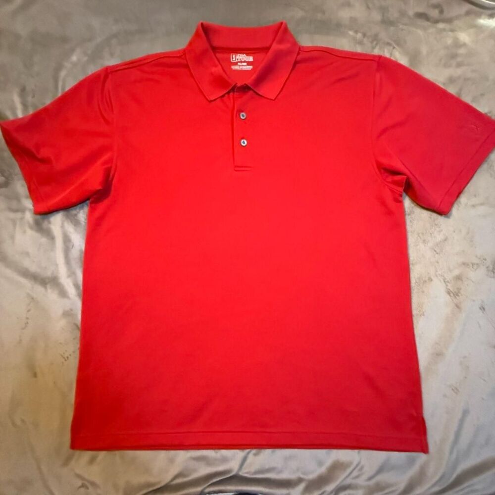 PGA Tour red three button golf polo Size XL - 0284